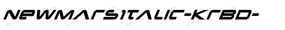 NewMarsItalic-KrBD字体转换