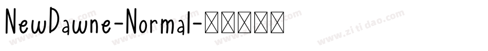 NewDawne-Normal字体转换