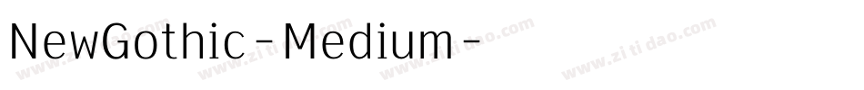 NewGothic-Medium字体转换
