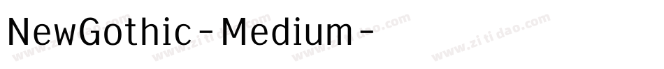 NewGothic-Medium字体转换