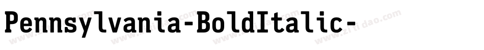 Pennsylvania-BoldItalic字体转换