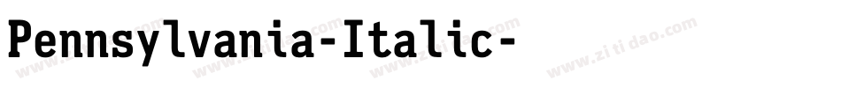Pennsylvania-Italic字体转换