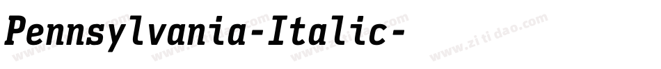 Pennsylvania-Italic字体转换
