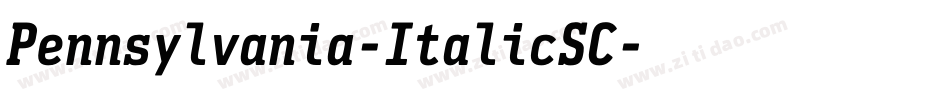 Pennsylvania-ItalicSC字体转换
