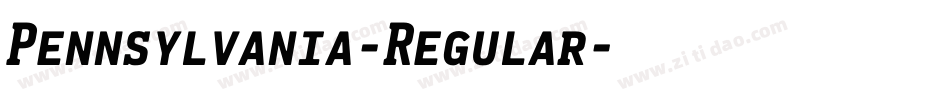 Pennsylvania-Regular字体转换