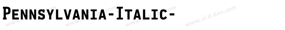 Pennsylvania-Italic字体转换