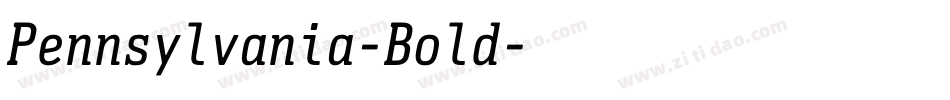 Pennsylvania-Bold字体转换