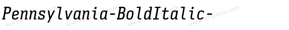 Pennsylvania-BoldItalic字体转换