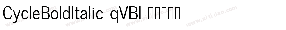 CycleBoldItalic-qVBl字体转换