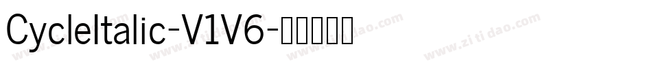 CycleItalic-V1V6字体转换