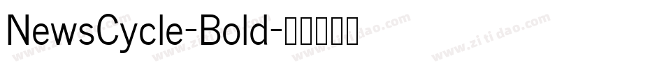 NewsCycle-Bold字体转换