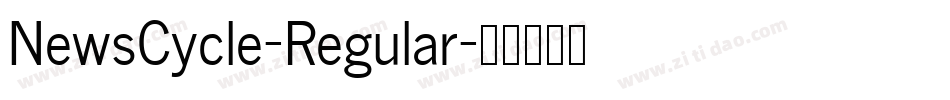 NewsCycle-Regular字体转换