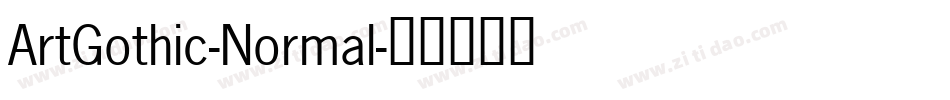 ArtGothic-Normal字体转换