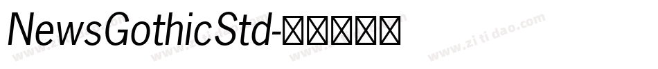 NewsGothicStd字体转换