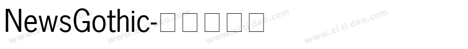 NewsGothic字体转换