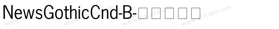 NewsGothicCnd-B字体转换