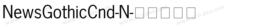NewsGothicCnd-N字体转换