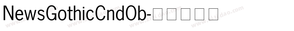NewsGothicCndOb字体转换