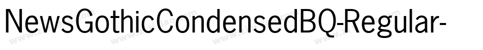 NewsGothicCondensedBQ-Regular字体转换