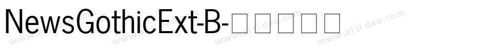 NewsGothicExt-B字体转换
