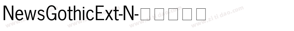NewsGothicExt-N字体转换