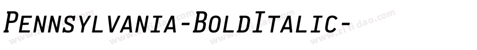 Pennsylvania-BoldItalic字体转换