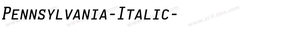 Pennsylvania-Italic字体转换