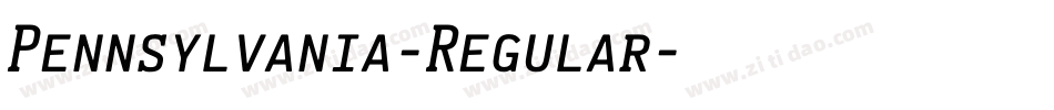 Pennsylvania-Regular字体转换