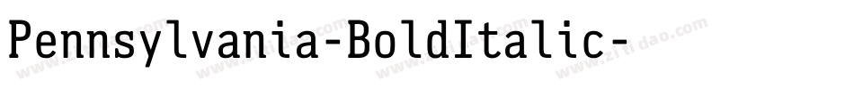 Pennsylvania-BoldItalic字体转换