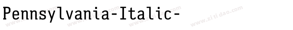 Pennsylvania-Italic字体转换