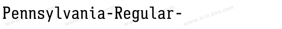 Pennsylvania-Regular字体转换