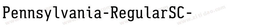Pennsylvania-RegularSC字体转换