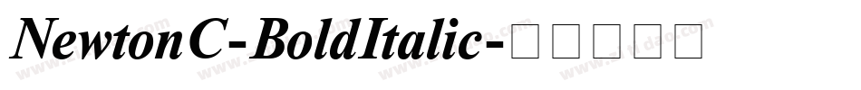 NewtonC-BoldItalic字体转换
