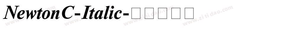 NewtonC-Italic字体转换