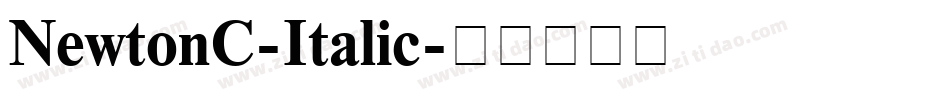 NewtonC-Italic字体转换