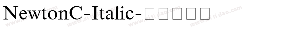 NewtonC-Italic字体转换
