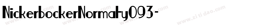 NickerbockerNormal-y093字体转换