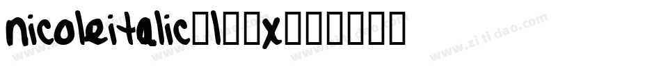 NicoleItalic-l26X字体转换