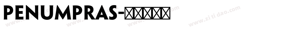 penumpras字体转换