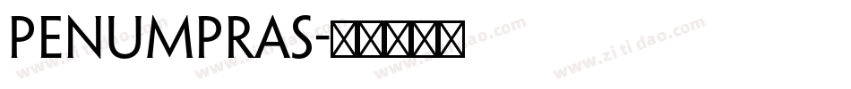 penumpras字体转换