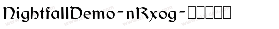 NightfallDemo-nRxog字体转换