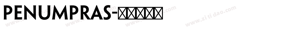 penumpras字体转换