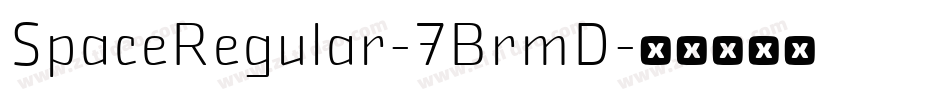 SpaceRegular-7BrmD字体转换