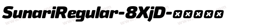 SunariRegular-8XjD字体转换