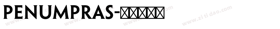 penumpras字体转换