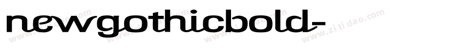newgothicbold字体转换