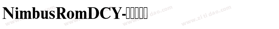 NimbusRomDCY字体转换