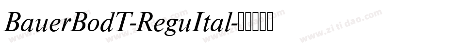 BauerBodT-ReguItal字体转换