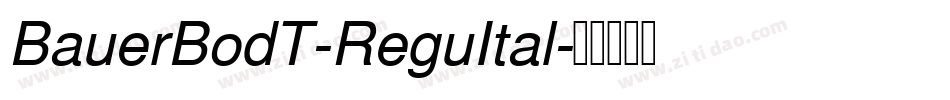 BauerBodT-ReguItal字体转换