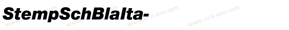 StempSchBlaIta字体转换